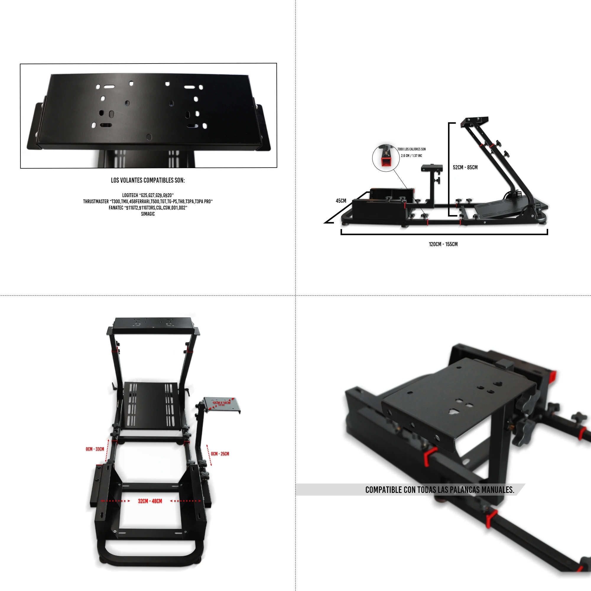 Cockpit SimRacing MODAUTO con estructura soporte y asientos opcionales - imagen 3