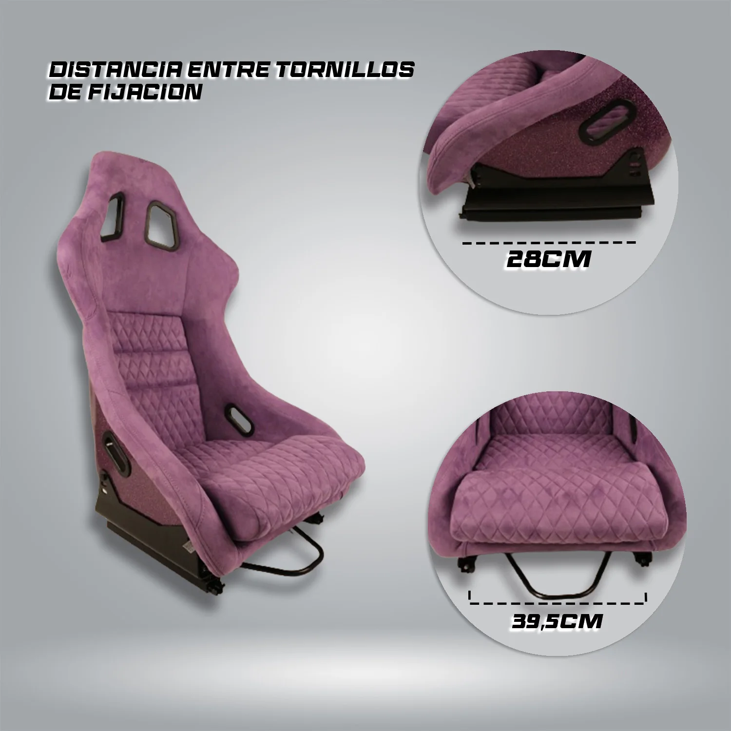 SIMRACING Asiento baquet deportivo para SIMPRO con respaldo PVC - imagen 3