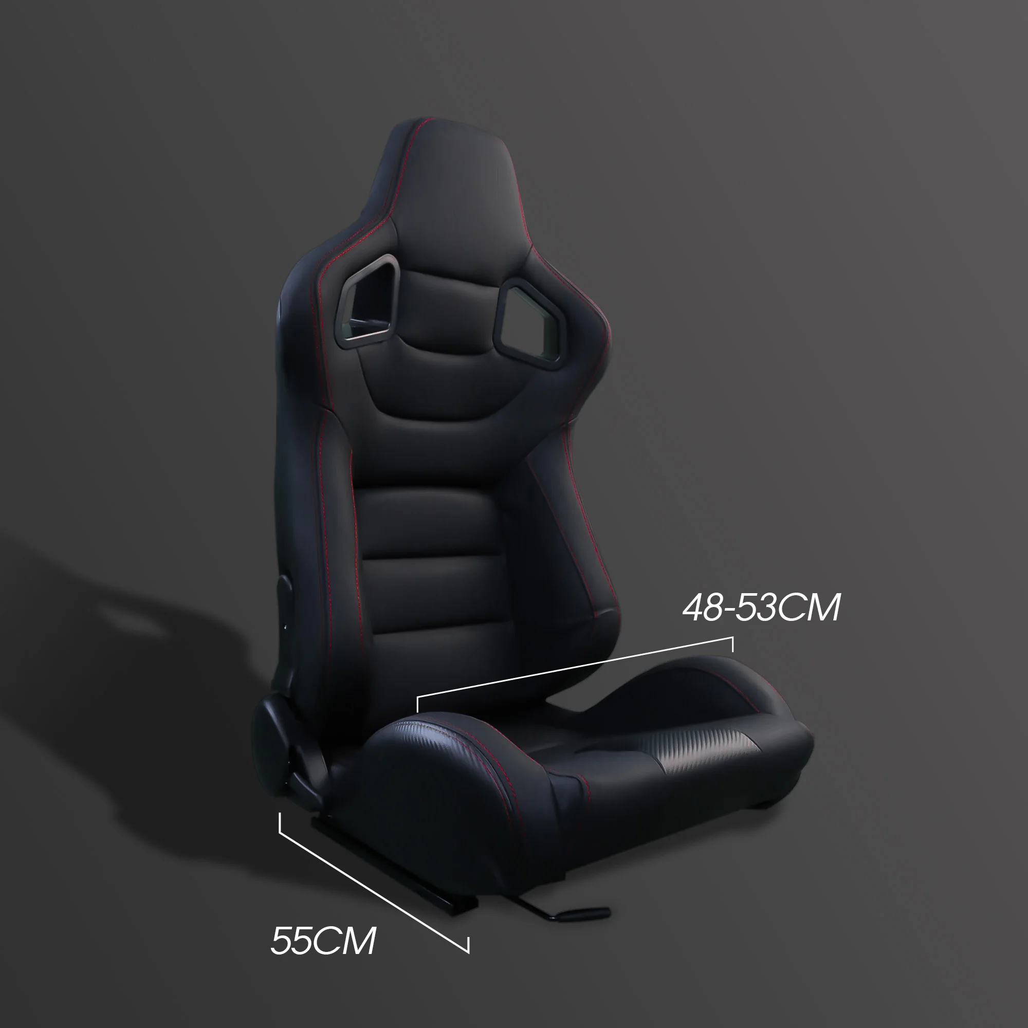MODAUTO Asiento deportivo semibaquet ajustable con raíles universales - imagen 2