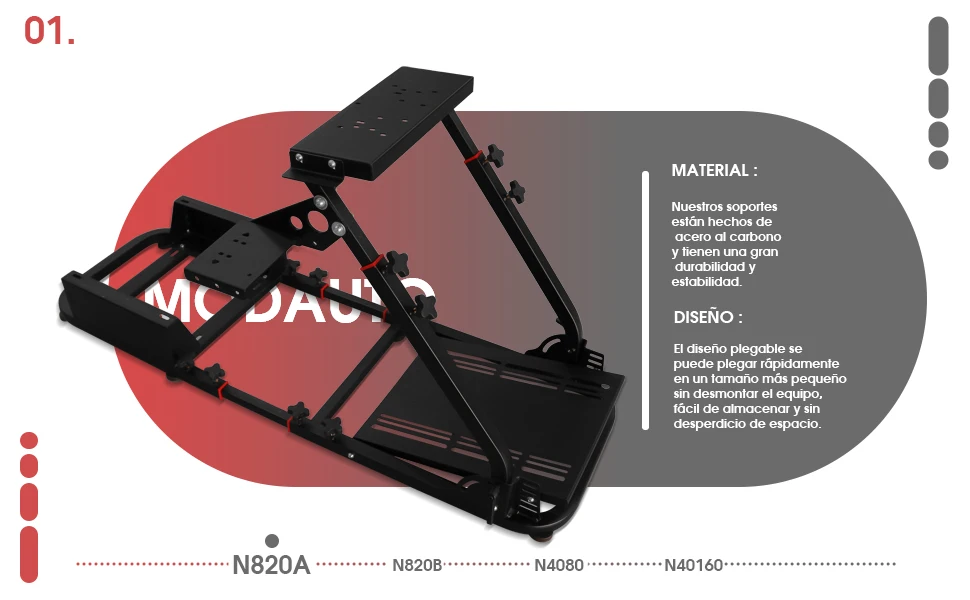 Soporte MODAUTO plegable para equipos de simulación