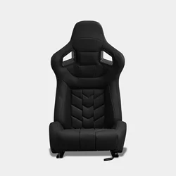 Semibaquet deportivo universal MODAUTO cuero negro con ríeles incluidos
