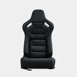 Asiento semibaquet deportivo MODAUTO de cuero negro y beige