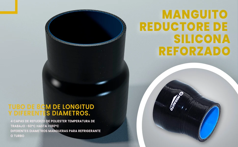 Manguito acoplador reductor de silicona MODAUTO reforzado