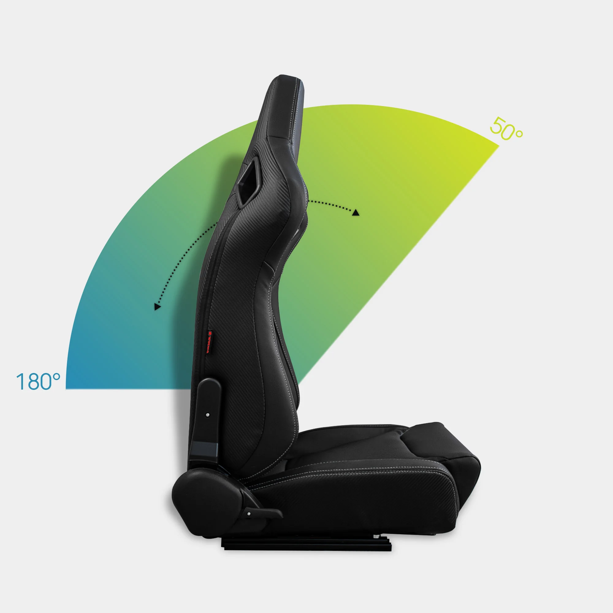 Asiento semibaquet deportivo MODAUTO de cuero negro y beige - imagen 5