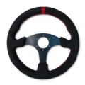 VOLANTE PLANO ALCANTARA COSTURA ROJA