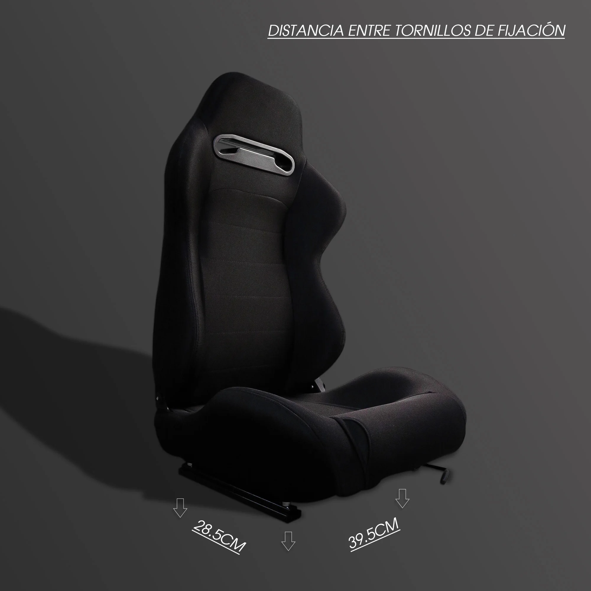 Semibaquet Deportivo MODAUTO Tela, Alcántara y Cuero con Rieles – Universal Coche - imagen 5
