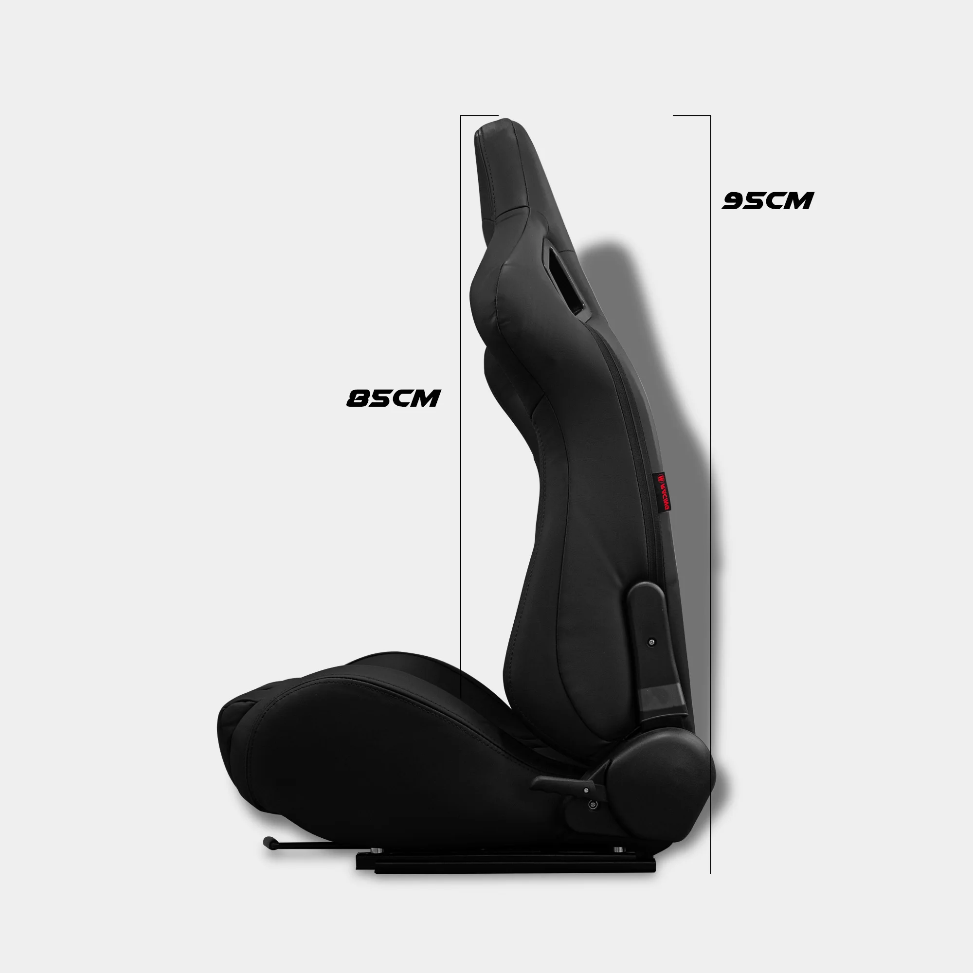 Semibaquet deportivo universal MODAUTO cuero negro con ríeles incluidos - imagen 4