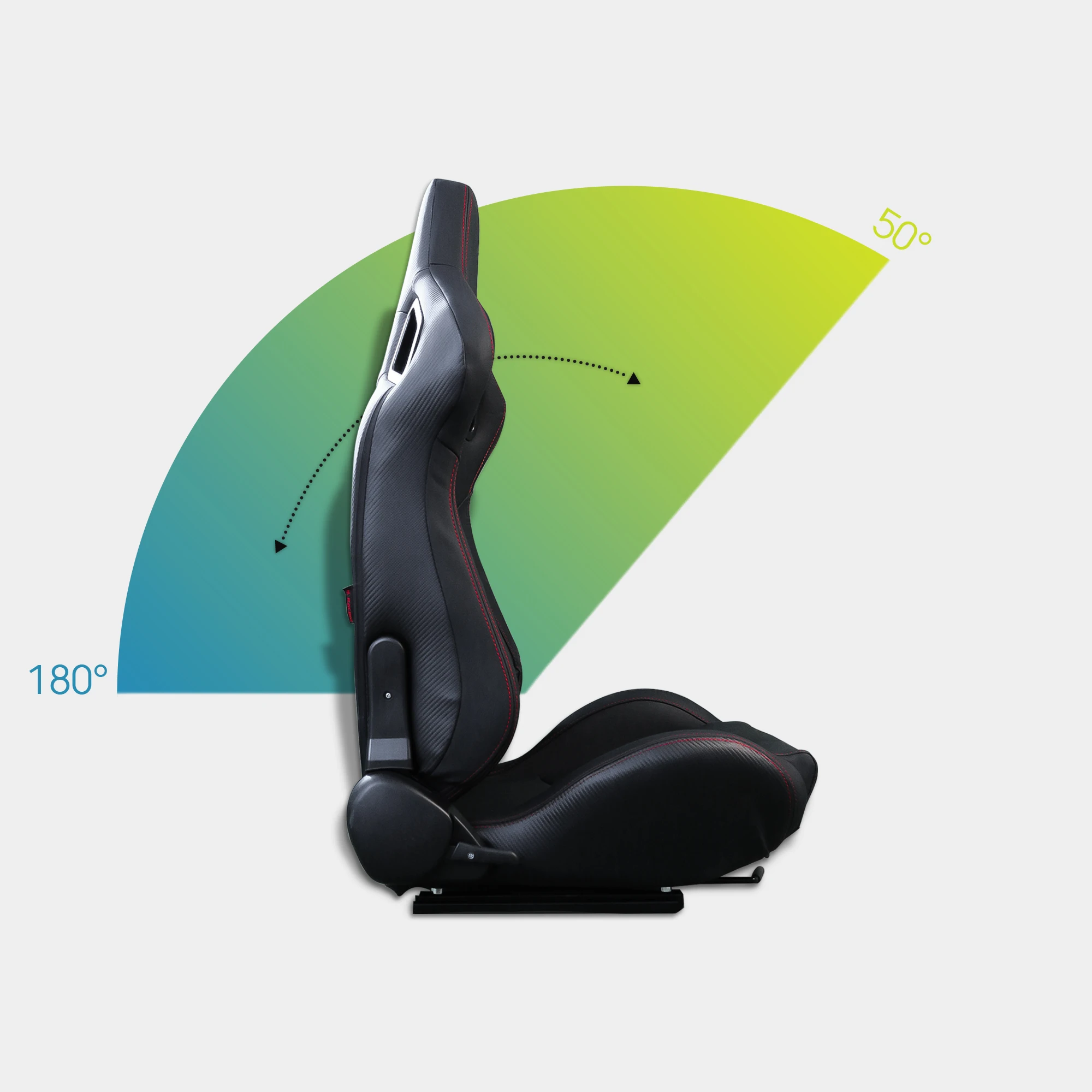 MODAUTO Asiento deportivo semibaquet ajustable con raíles universales - imagen 5