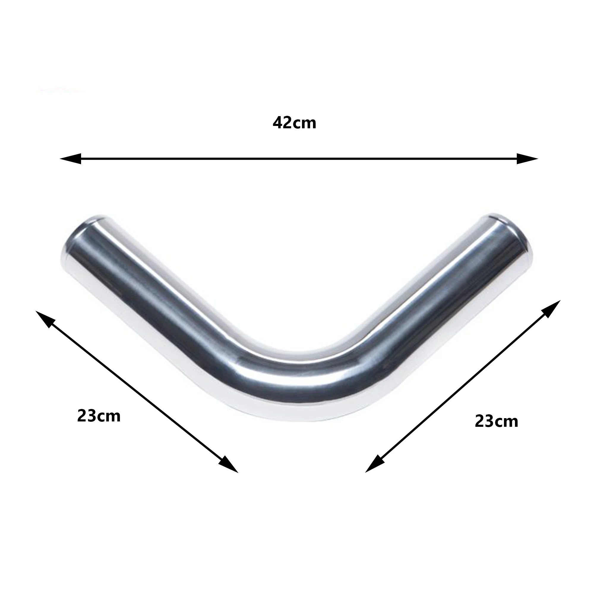Tubo de aluminio para intercooler y turbo MODAUTO con codo - imagen 2