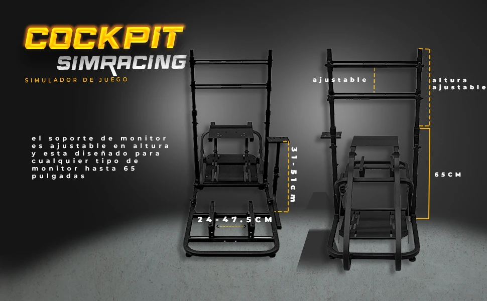 Detalle del soporte MODAUTO para juegos de carreras
