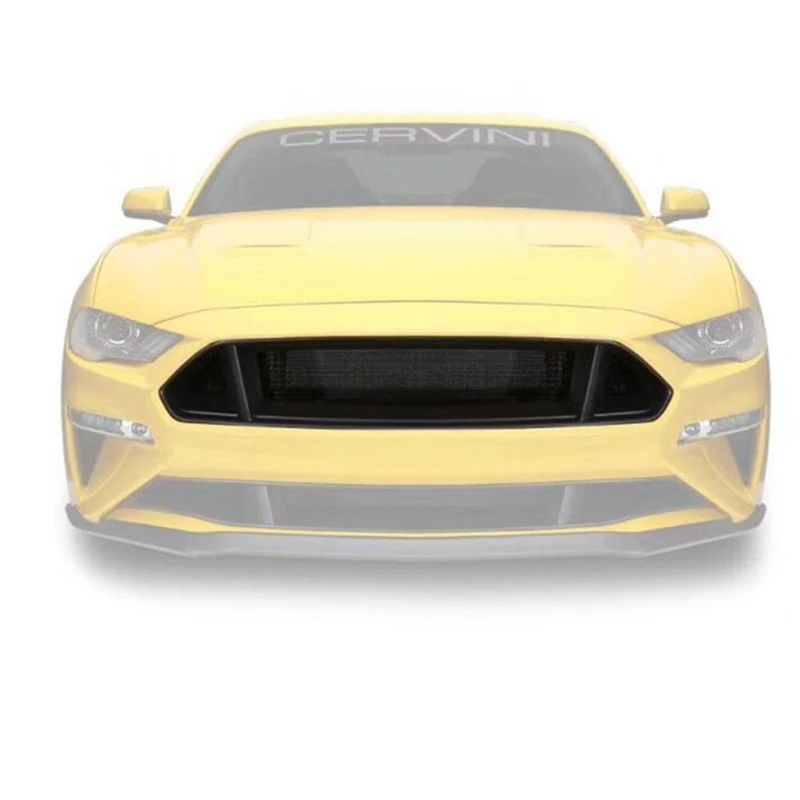 Parrillas de panal de malla de miel para parachoques delantero de coche FRP/fibra de carbono para Ford Mustang 2018-2019 estilo de coche - imagen 4