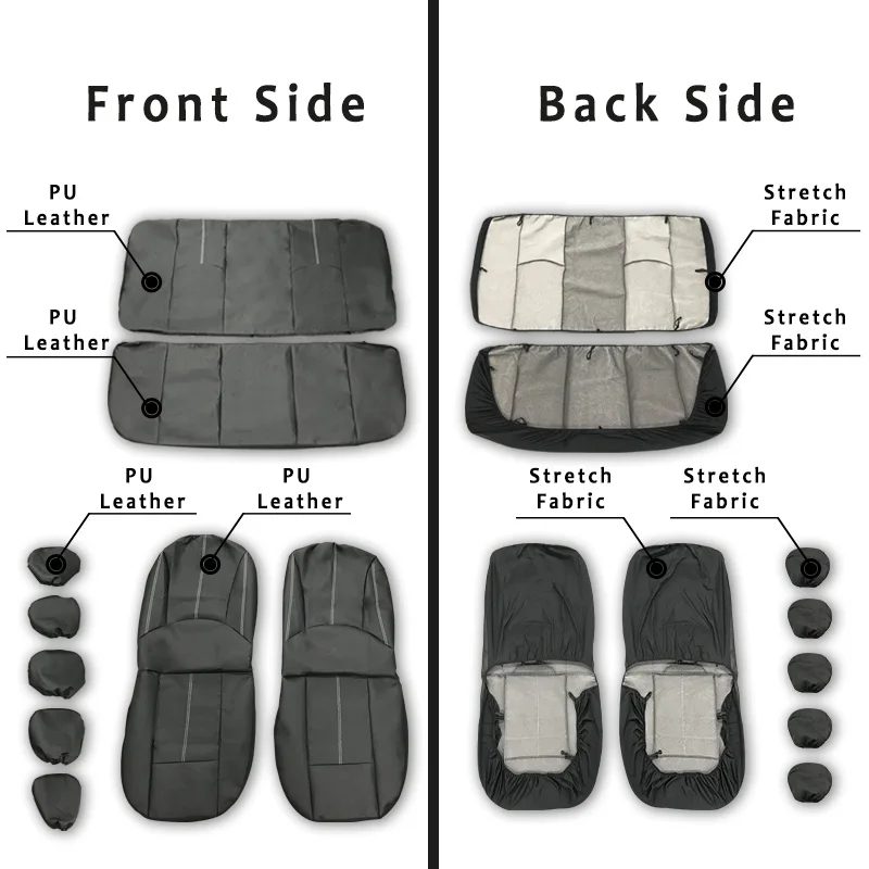 Funda protectora de asiento en cuero PU para SUV, Sedan y Hatchback - imagen 3