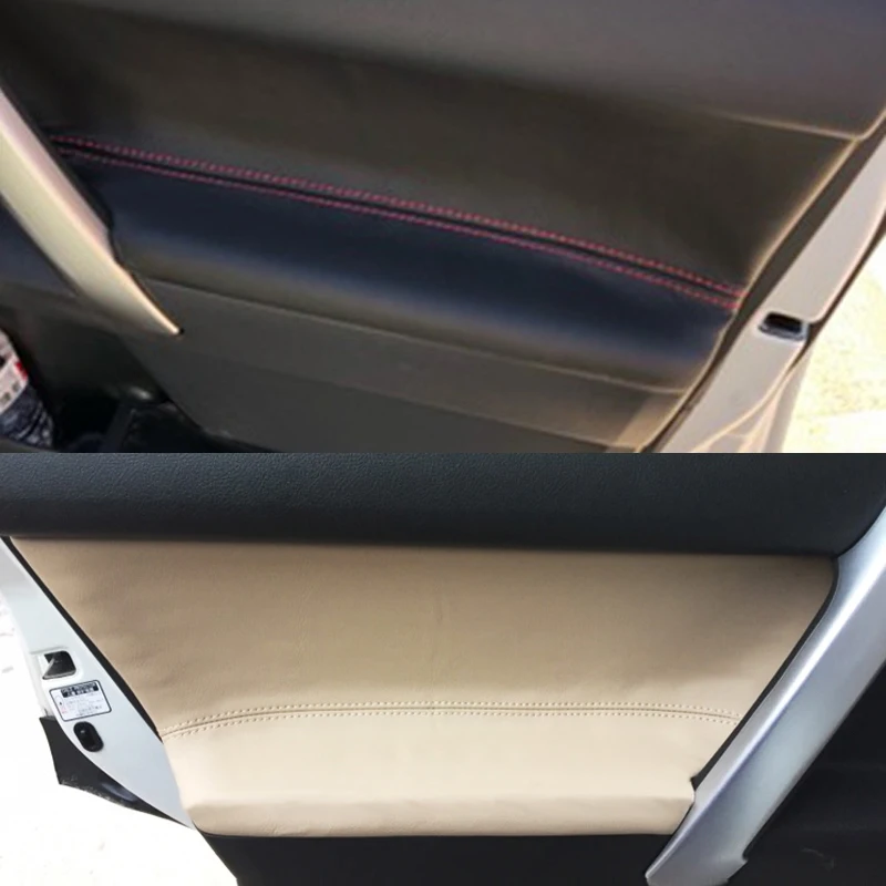 Embellecedor de panel de puerta en cuero de microfibra para Toyota Prado