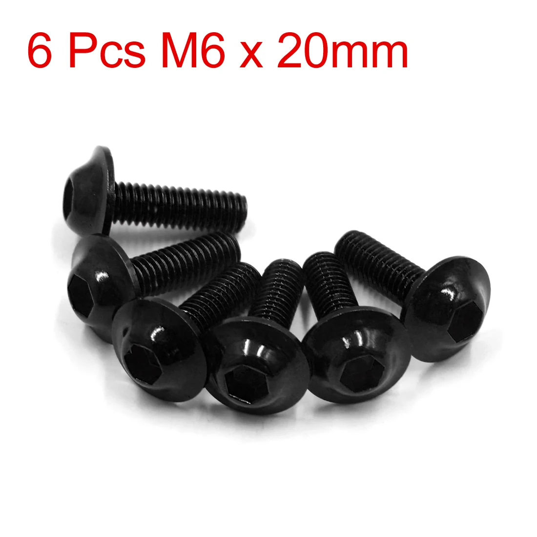 Tornillos hexagonales de carenado para moto X Autohaux M6 x 20 mm negros - imagen 4