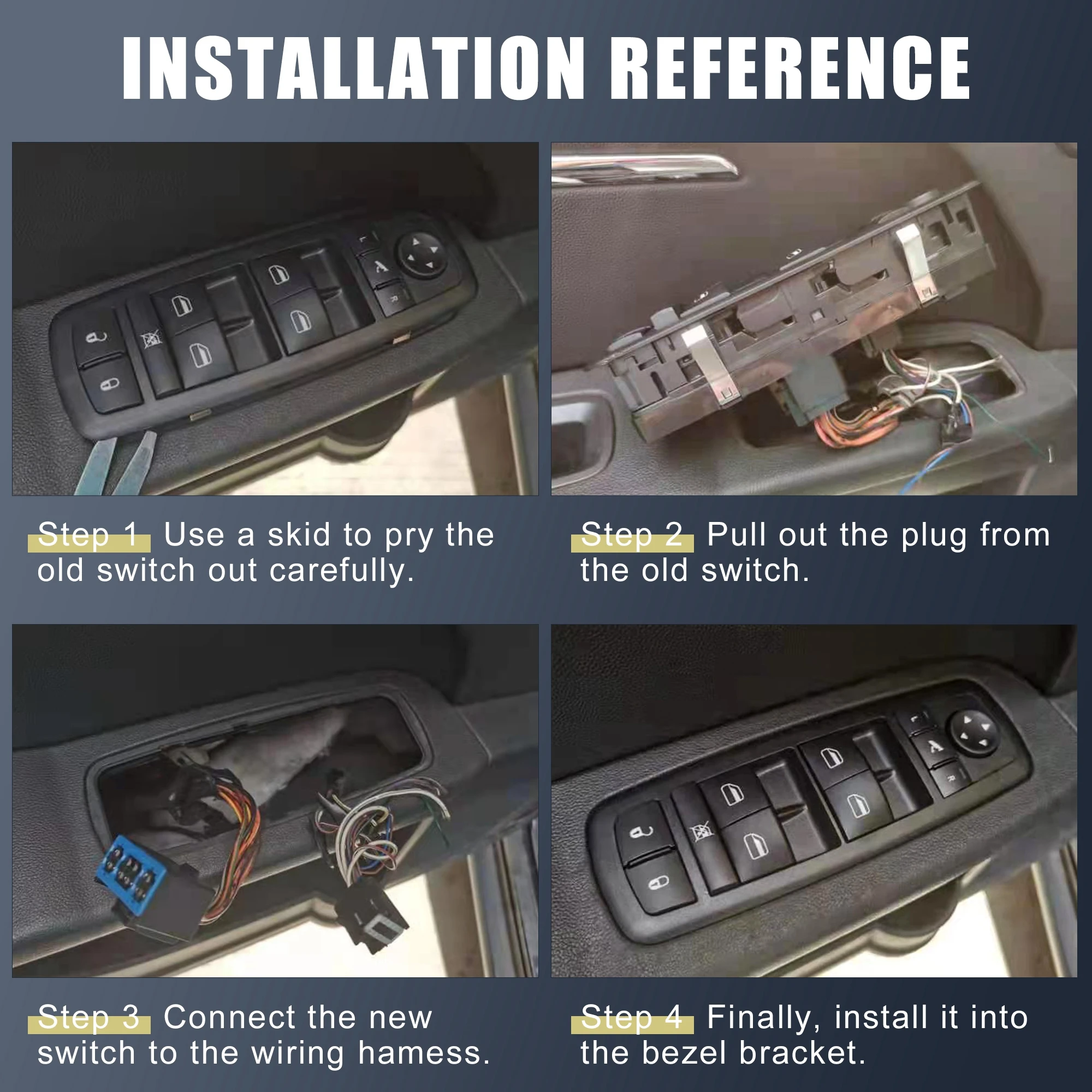 AUTOHAUX Interruptor elevalunas 1248204610 – Mercedes W124/W201 - imagen 2