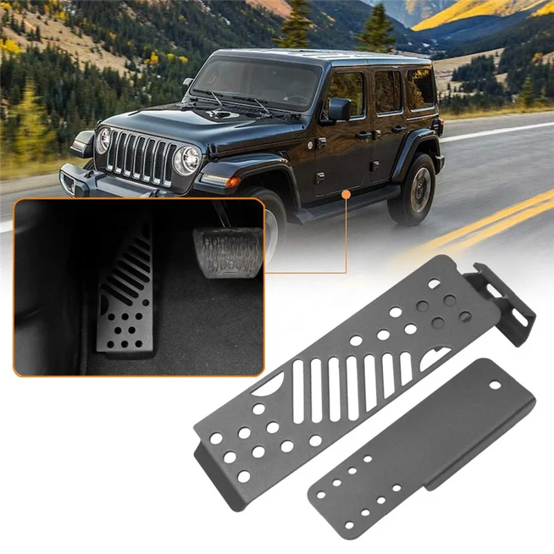 Reposapiés metálico izquierdo instalado en Jeep Wrangler