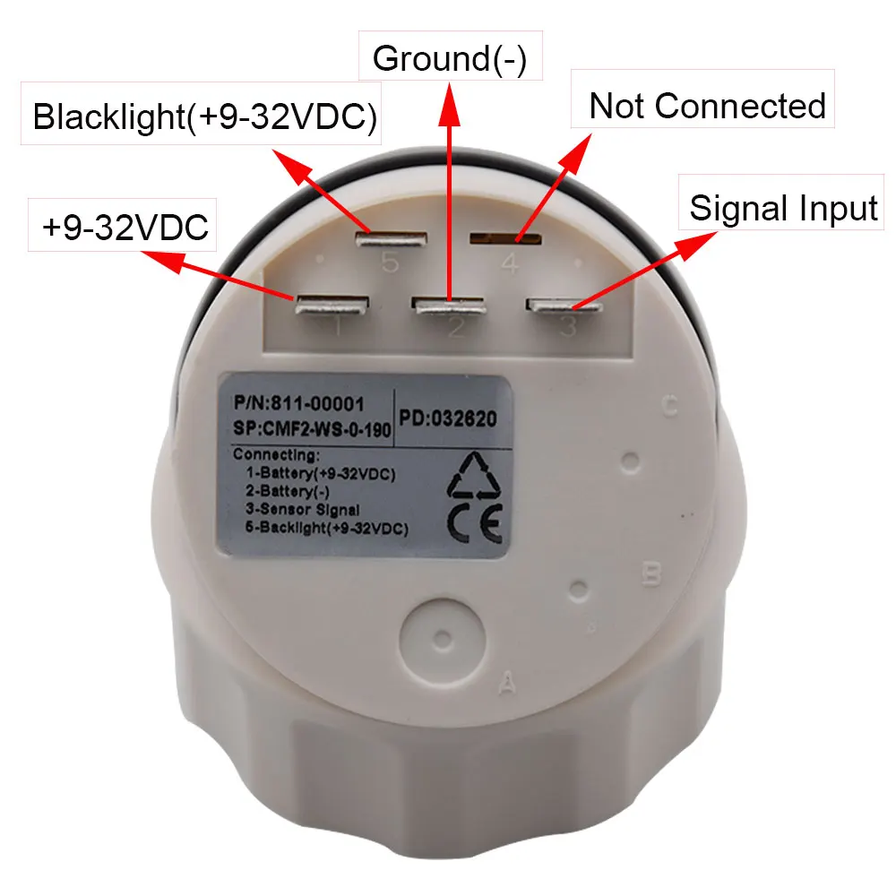 Indicador nivel combustible 52MM universal 0-190ohm – 150-300MM - imagen 5