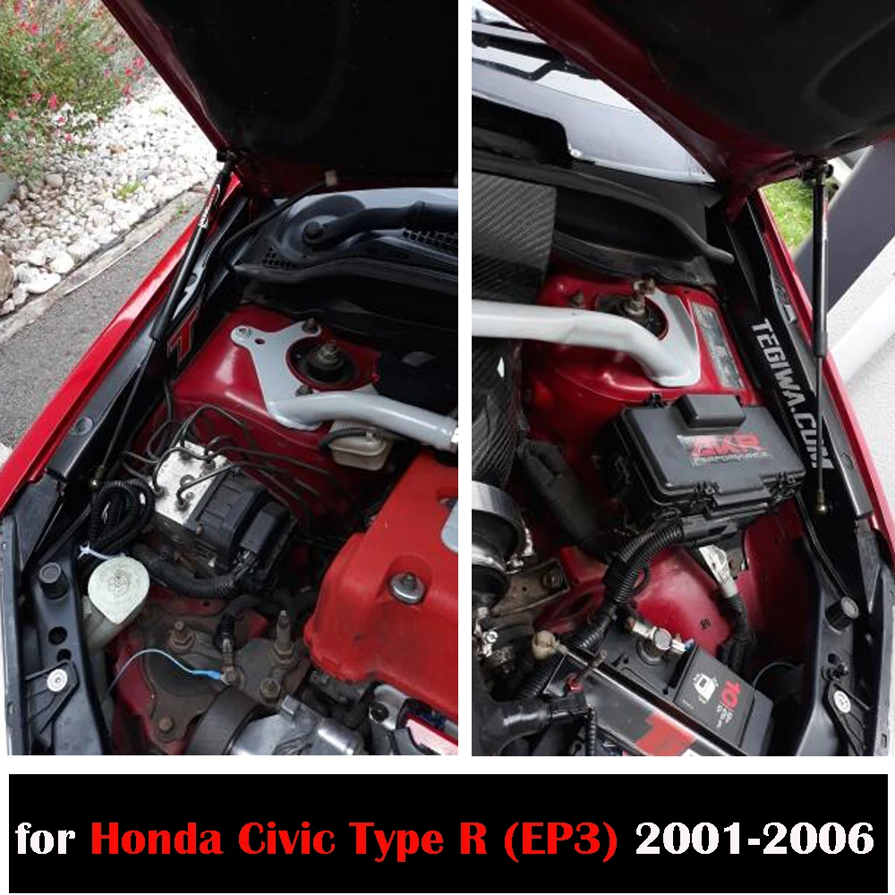Amortiguador del capó fibra de carbono Honda Civic Tipo R EP3