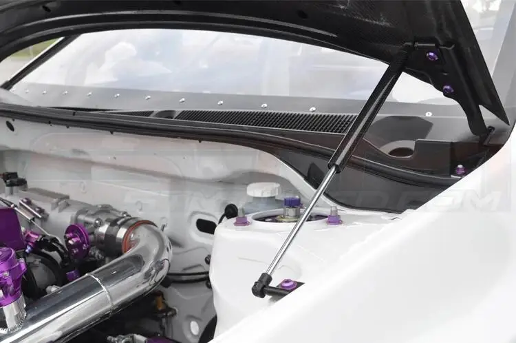 Puntales de gas en carbono para capo Mitsubishi Lancer Evo VII-IX - imagen 2