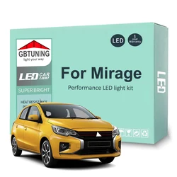Kit de bombillas LED para Interior de coche, lámpara Canbus para Mitsubishi Mirage A03A, A05A, Attrage 2012, 2013, 2014, 2015, 2016, 2017, 2018, 2019, 7 Uds.