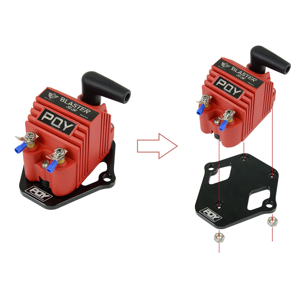 Soporte universal de aluminio para bobina de encendido E-Core 12 V - imagen 2