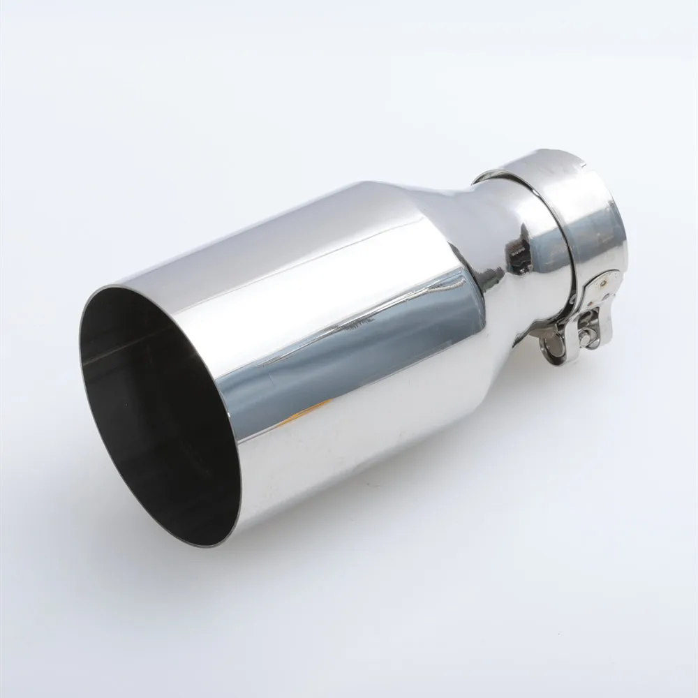 Tubo de escape de acero inoxidable modificado para coche, punta de silenciador brillante Universal recta Edeg, 1 ud. - imagen 3