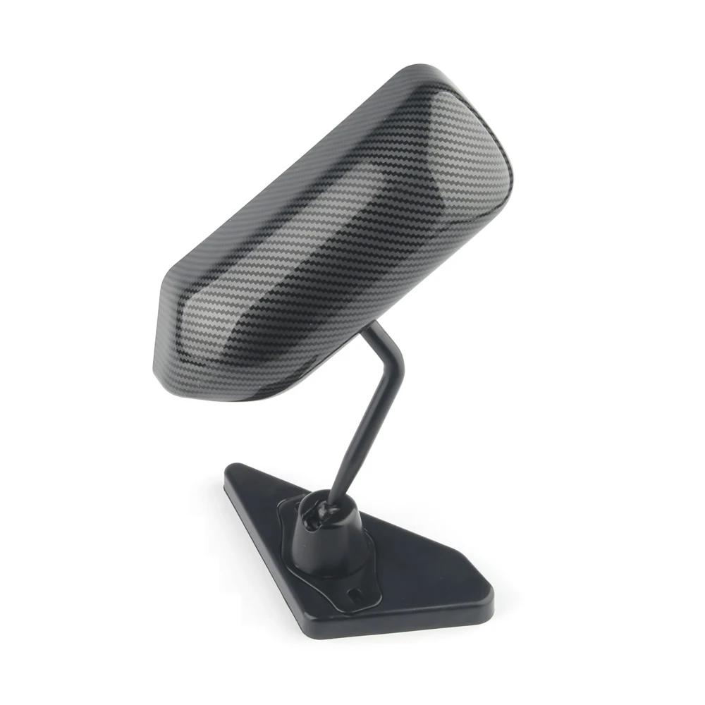 Espejo retrovisor universal estilo F1 fibra de carbono azul - imagen 3