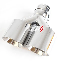 Punta de escape doble universal de acero inoxidable para coche