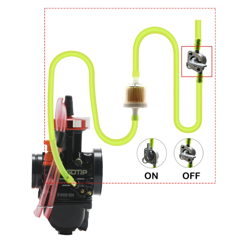 Válvula gasolina ZS Racing 6mm - Grifo cierre para motocicleta - imagen 5