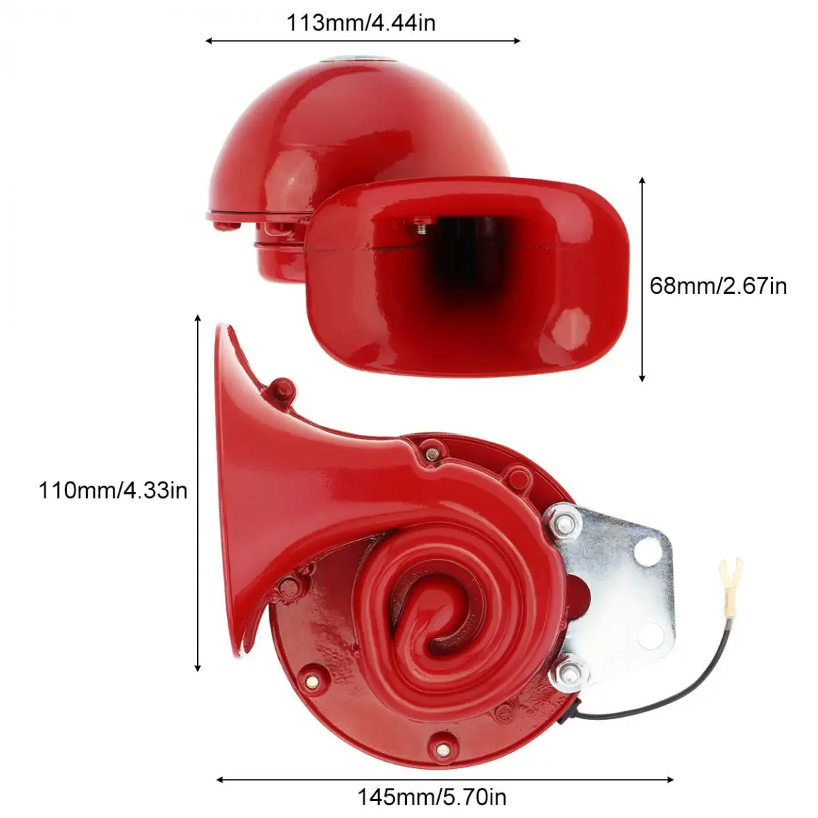 Bocina eléctrica de caracol 12 V impermeable para coche y moto - imagen 2
