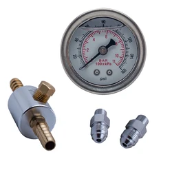 Medidor presión combustible universal con kit adaptador 1/8 NPT