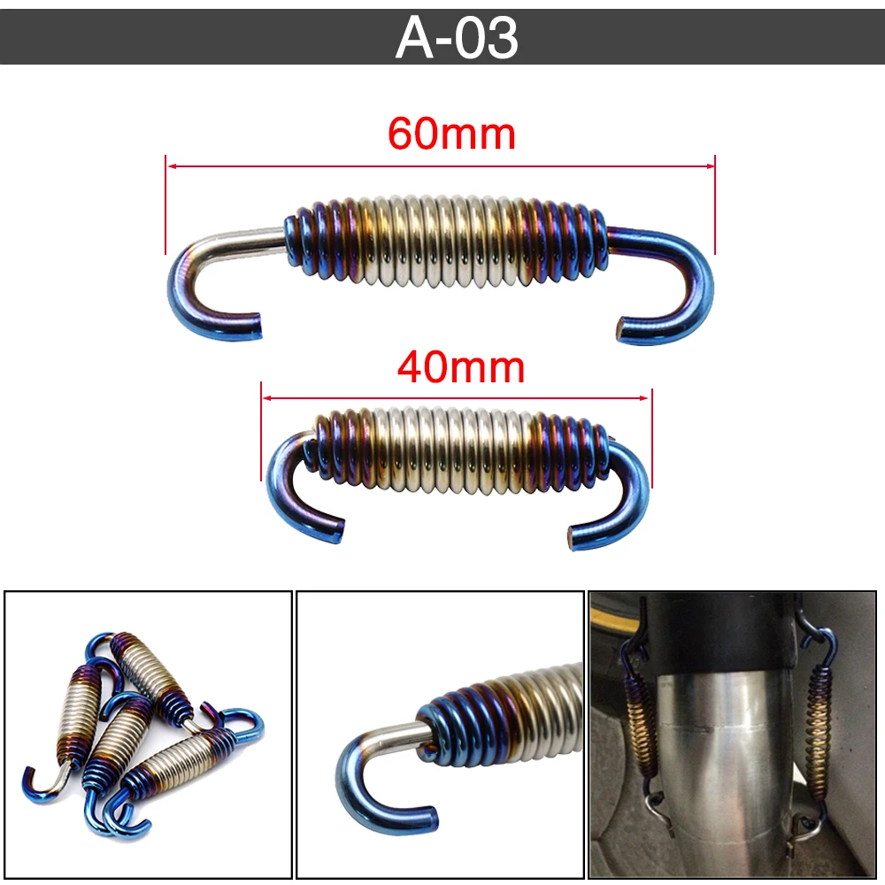 Muelles de unión del escape para motocicleta ZSDTRP de acero inoxidable - imagen 4