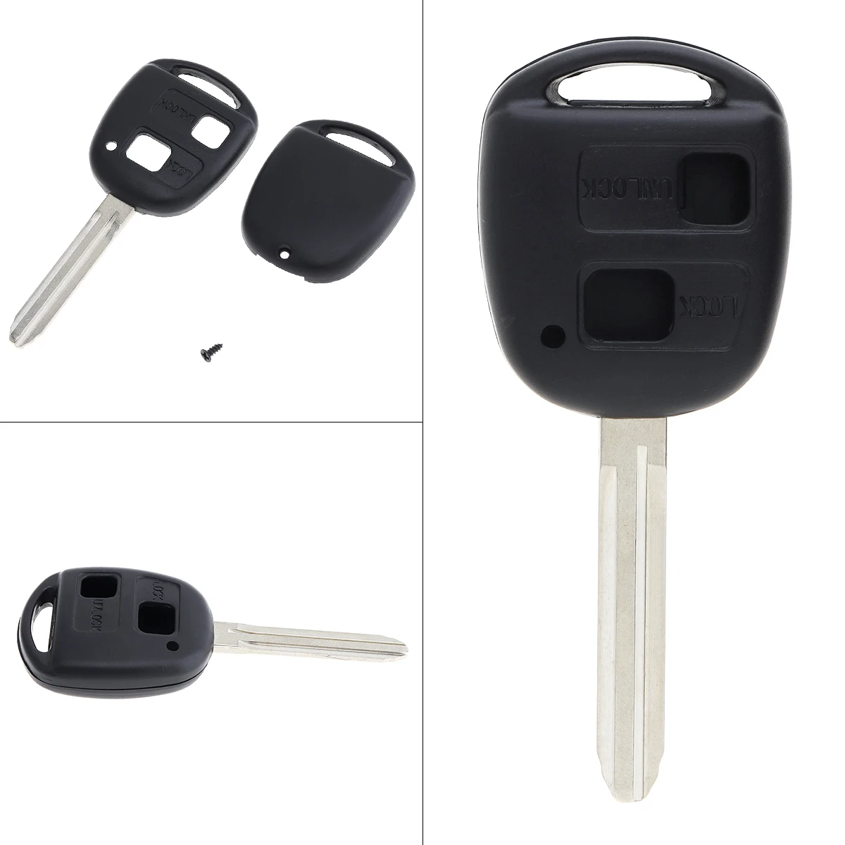 Carcasa llave Toyota 2 botones – Corolla, RAV4, Prado y Yaris
