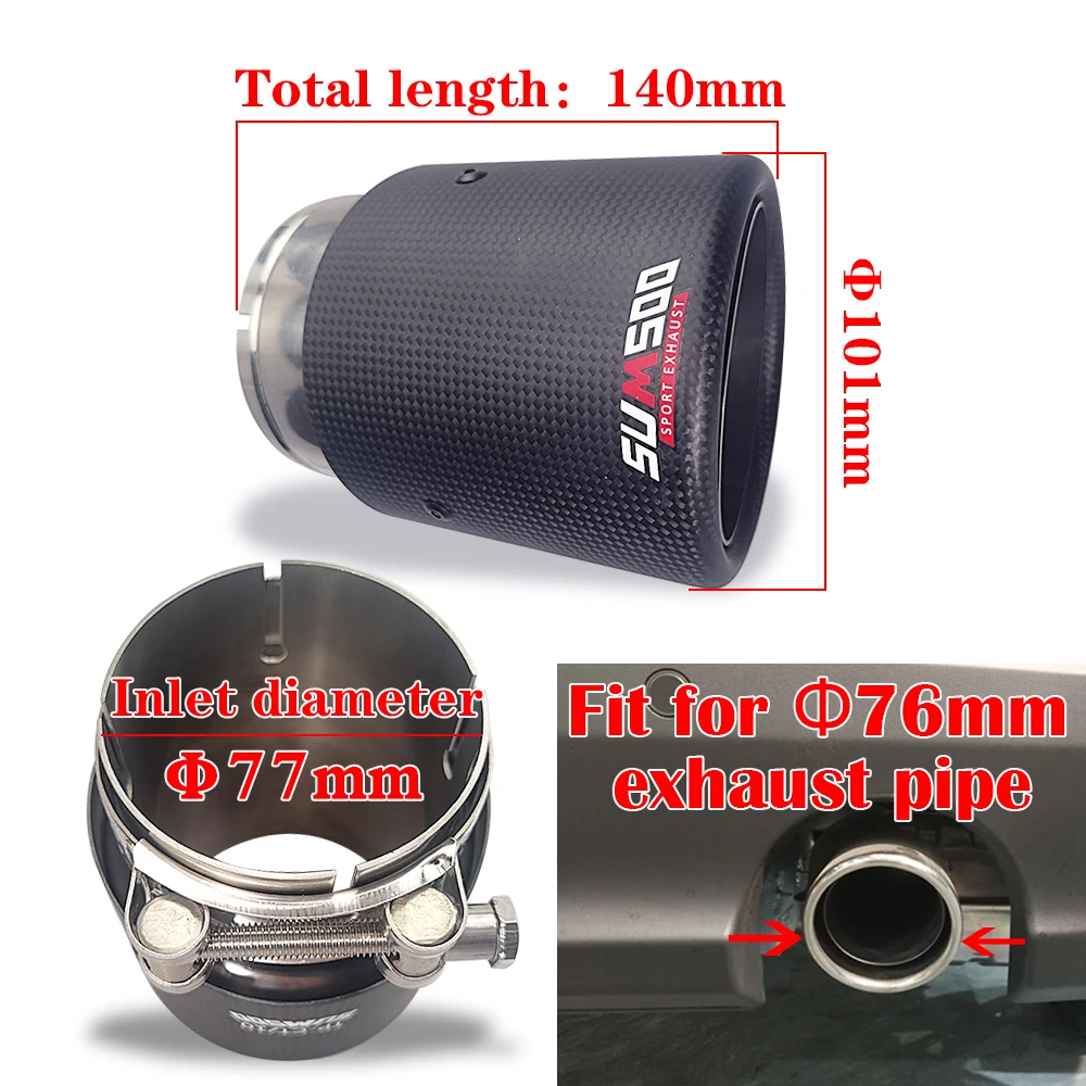 SUMSOO Puntas de escape de fibra de carbono para Mazda CX-5 - imagen 2