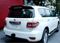 Alerón trasero ABS Nissan Patrol Y62 2011-2019 color blanco y negro