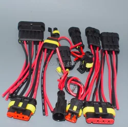 Conector impermeable macho-hembra con arnés cables para coche 6 pines
