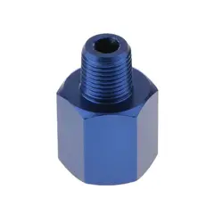Adaptador manómetro presión de aceite M12 a 1/8 NPT aluminio azul