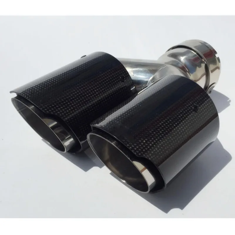 Punta de escape doble AK universal de carbono – BMW VW Golf - imagen 3
