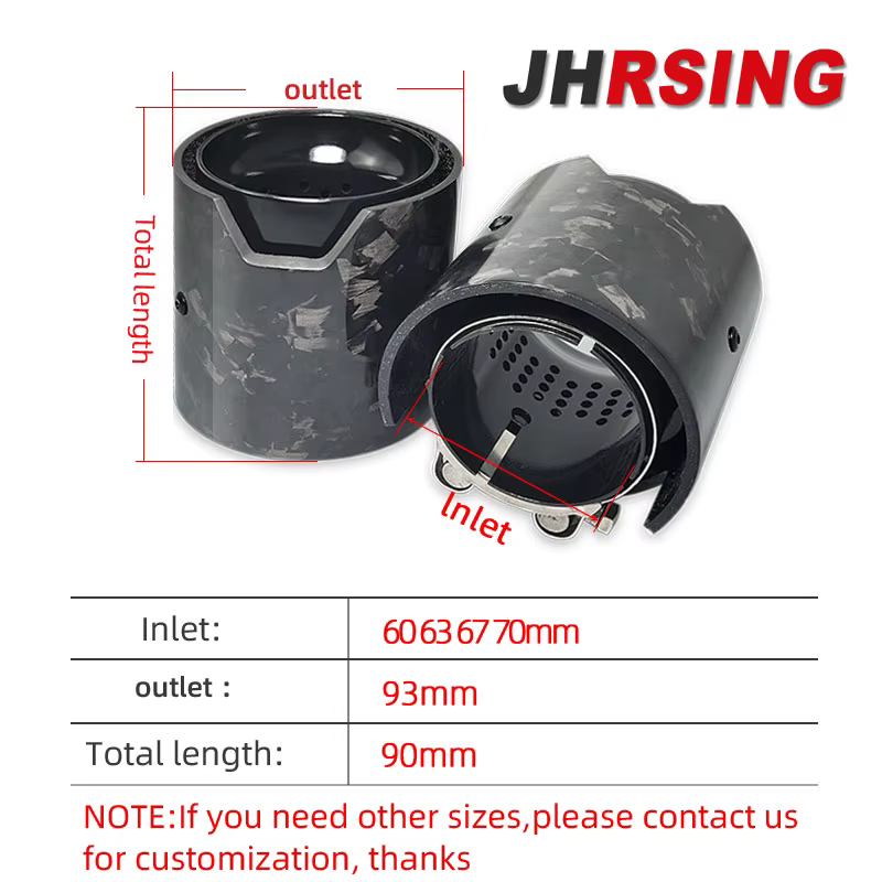 Embellecedor de escape de carbono forjado negro para BMW M2 M3 M4 - imagen 2