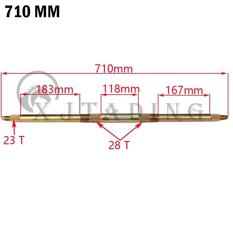 Eje trasero completo con soporte montaje para quad y kart 50cc-125cc - imagen 5