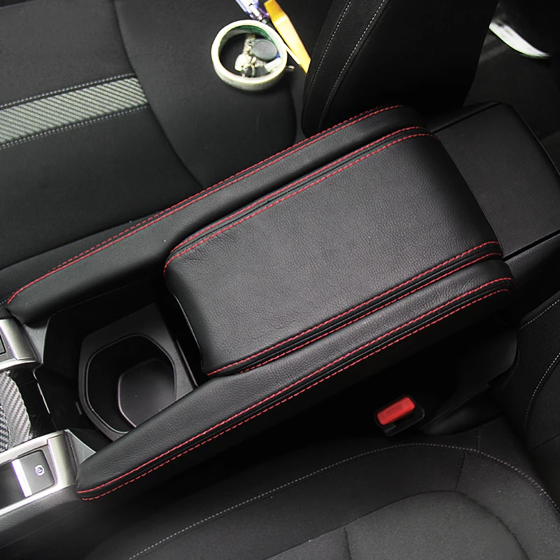 Funda de reposabrazos central efecto carbono Honda Civic X 2016-2017 - imagen 2