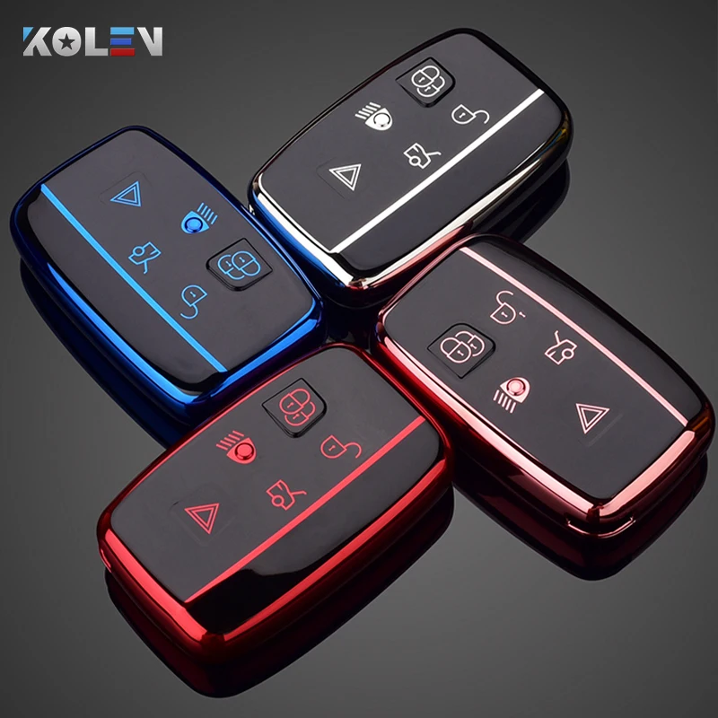 Funda suave de TPU para mando a distancia de coche, carcasa con soporte para Land Rover Range Rover Sport Evoque Freelander para Jaguar XF XJ XE XJL XFL - imagen 3