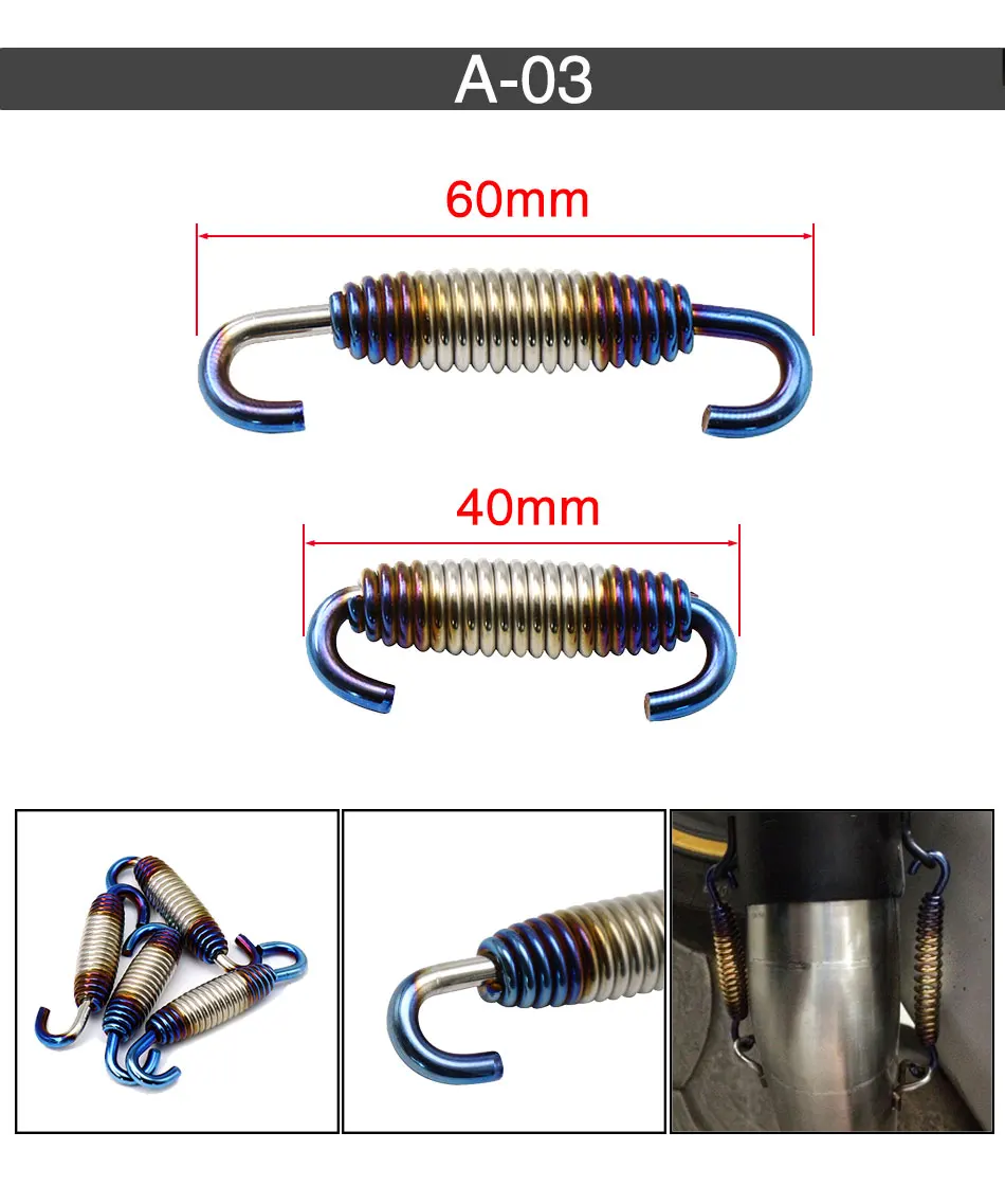 Resorte de conexión instalado en un conjunto de escape