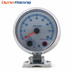 Tacómetro cromado 0-8000 rpm con luz de cambio