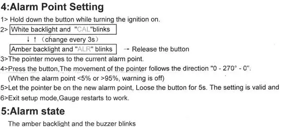 Configuración y estado del punto de alarma