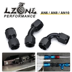 Universal 0 45 90 grados AN6 AN8 AN10 hembra a AN6 AN8 AN10 manguera hidráulica hembra codo enfriador de aceite accesorios de manguera