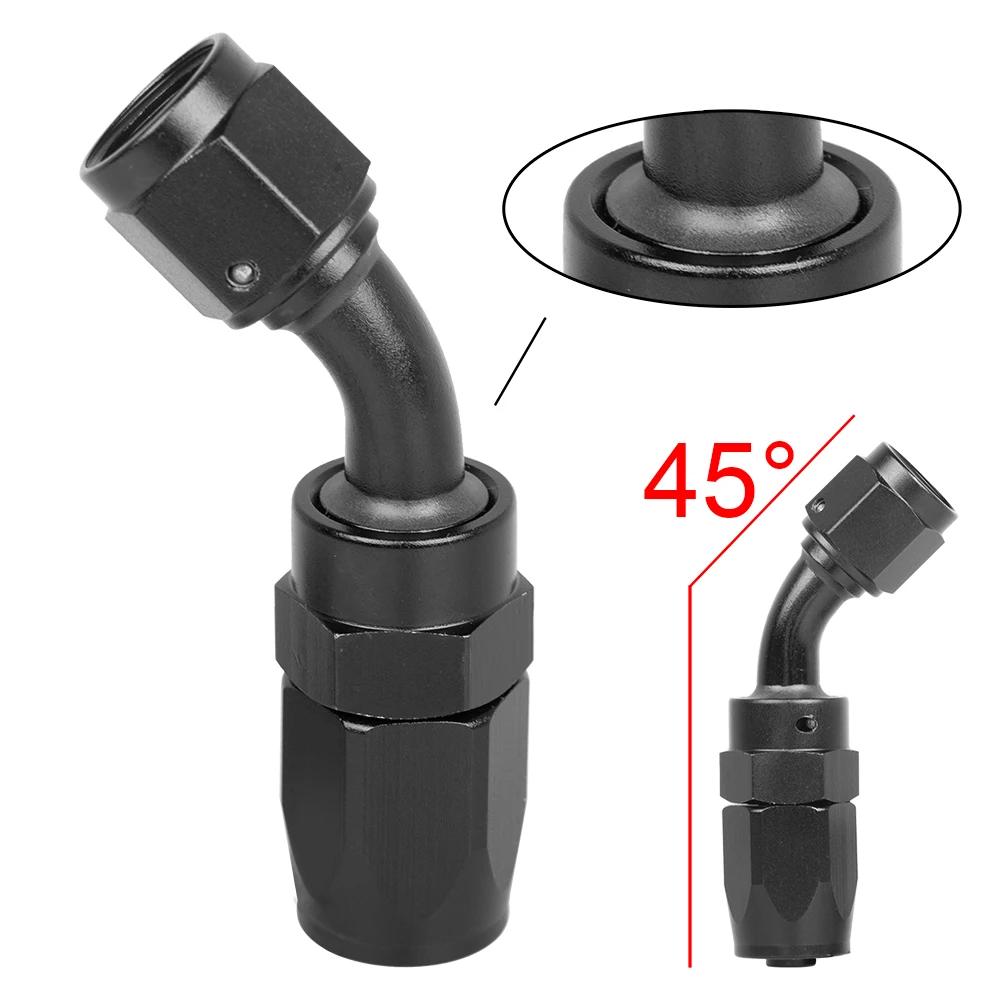 Racor reutilizable AN6 FKM de aluminio para combustible y aceite - imagen 3