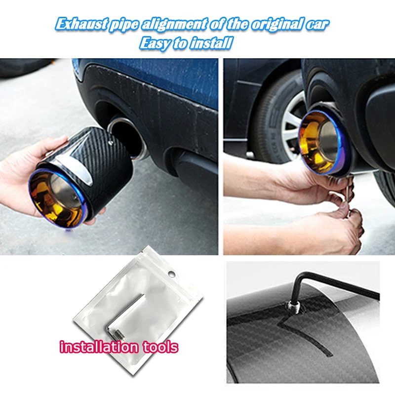 Punta de escape fibra carbono azul para Mini Cooper S R56 F56 - imagen 3