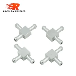 Conector en T de vacío de aluminio de 6 mm y 3 vías