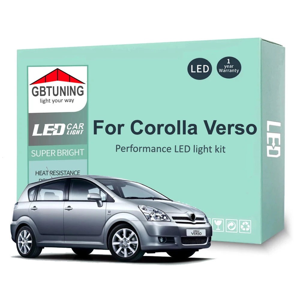 Kit bombillas LED interior Toyota Corolla Verso 2001-2009 con Canbus